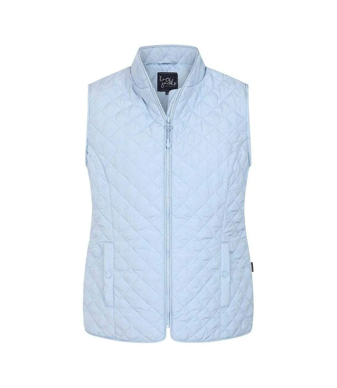 Womens/ladies Quilted Gilet Sky Lazy Jacks-1