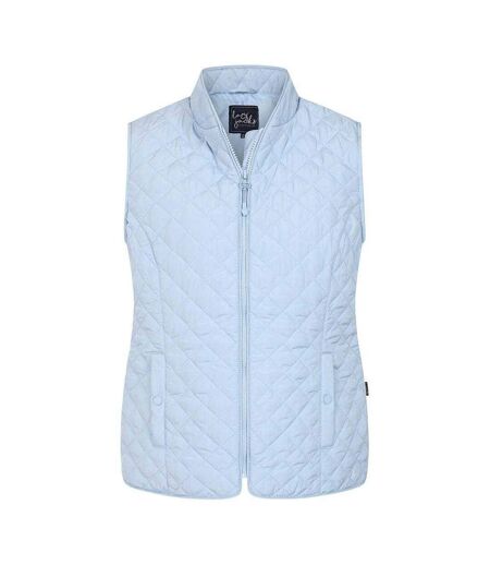 Womens/ladies Quilted Gilet Sky Lazy Jacks