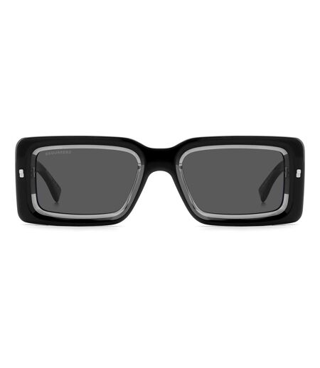 Mens Rectangular Sunglasses 52cm Black Grey DSquared2