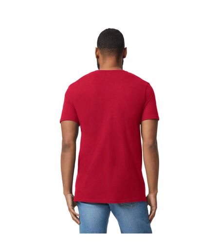 T-shirt À Manches Courtes Et Col En V Homme Rouge Vif Gildan