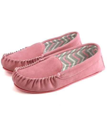 Eastern Counties Leather Womens/Ladies Ffion Suede Moccasins (Blush) - UTEL384