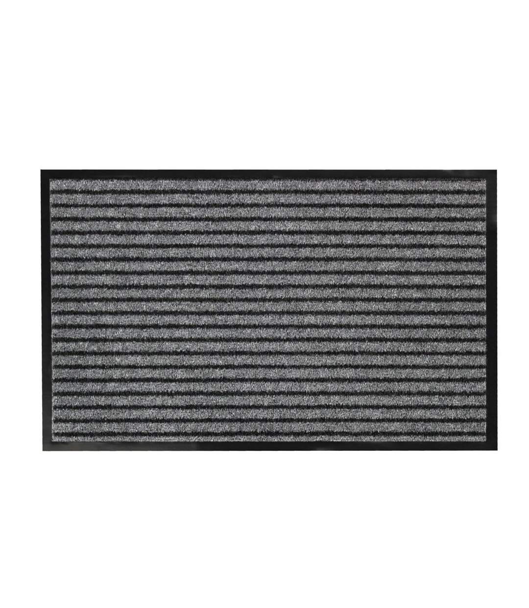 Tapis d'Entrée Anti-Poussière Toscan 50x80cm Noir & Gris-1