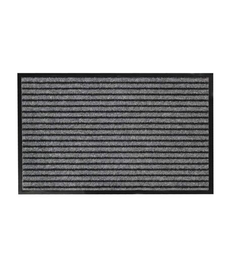 Tapis d'Entrée Anti-Poussière Toscan 50x80cm Noir & Gris