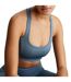 Womens/ladies Medium Impact Sports Bra Blue Calvin Klein-4