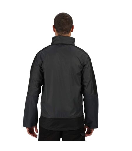 Veste imperméable contrast homme gris / noir Regatta