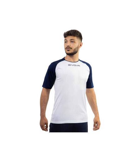 T-shirt Manches Courtes Capo Homme Blanc Bleu Marine Givova