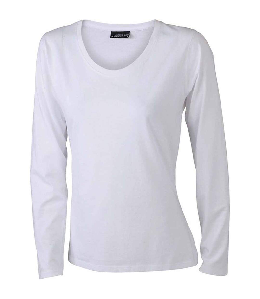 T-shirt femme manches longues - JN903 - BLANC-1