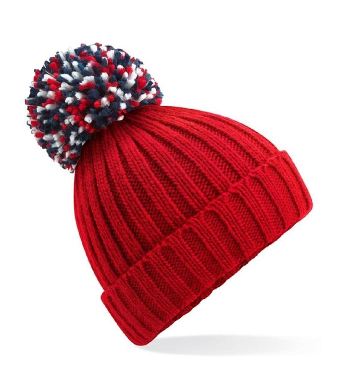 Bonnet à pompon adulte - B390 - rouge