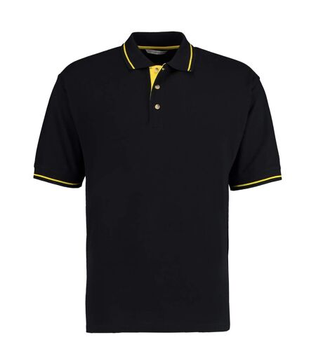 Kustom Kit Mens St. Mellion Mens Short Sleeve Polo Shirt (Navy/Sun Yellow)