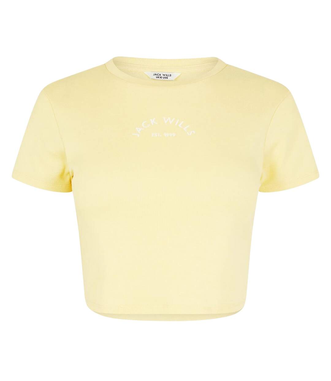 T-shirt Court Motif/style 1 Femme Crème Jack Wills-2