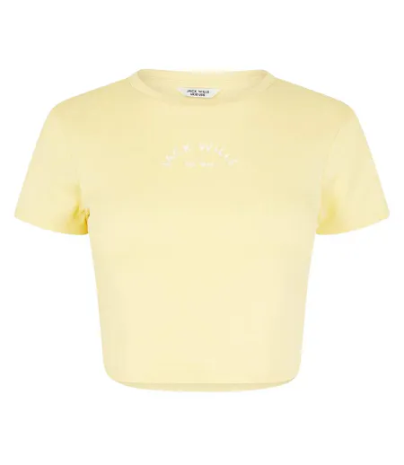 T-shirt Court Motif/style 1 Femme Crème Jack Wills