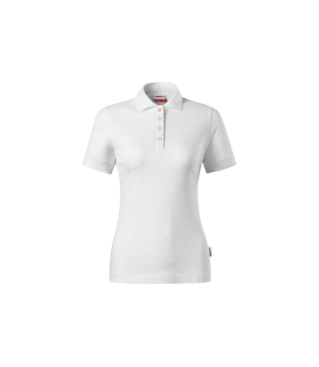 Womens/ladies Resist Heavyweight Polo Shirt White Rimeck-2