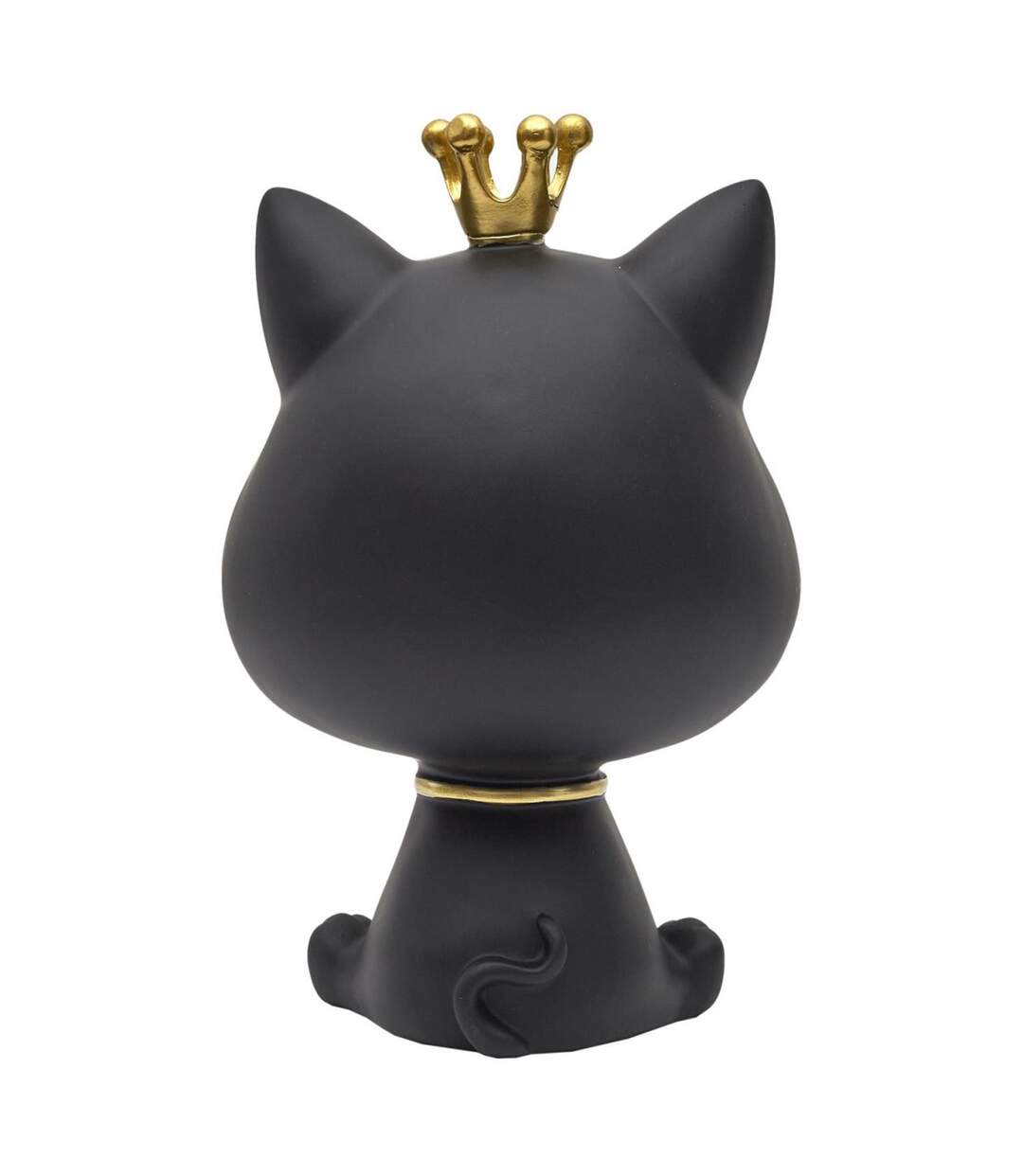 Vide-Poche Statue Chat 25cm Noir-3