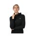 Womens/ladies Essentials Logo Full Zip Hoodie Black Puma-1