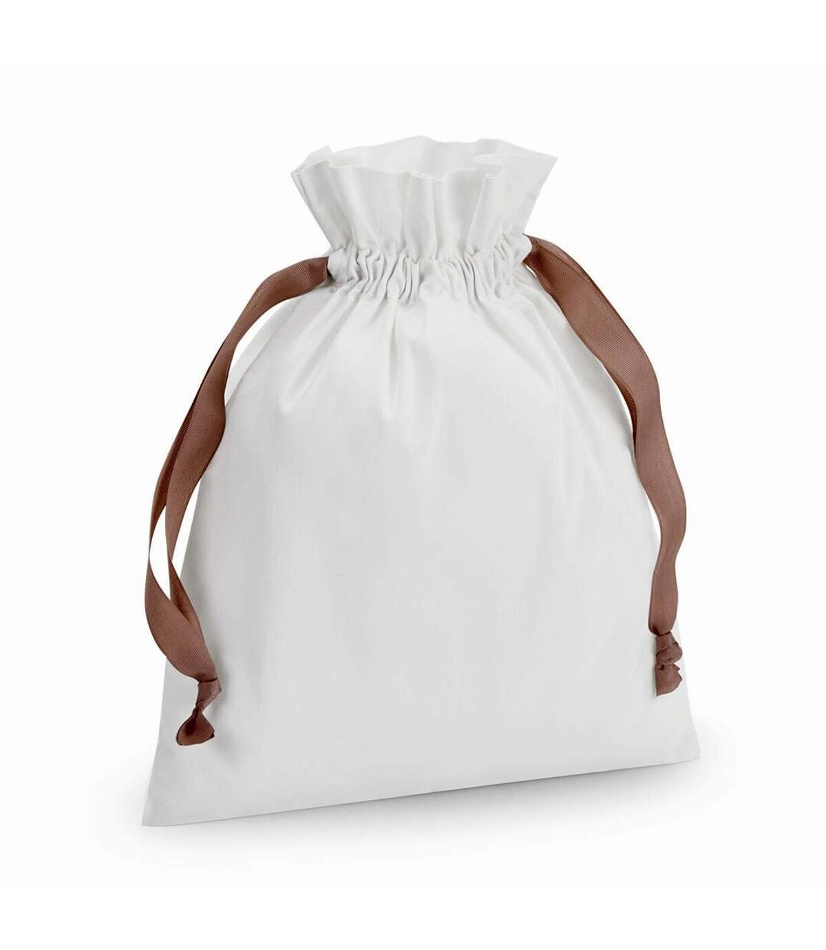 Westford Mill Cotton Bag (Soft White/Rose Gold) (15cm x 22cm)