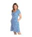 Womens/ladies santorini uv jersey wrap dress bright blue Mountain Warehouse-4