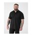 D555 Chemise Unie Manches Courtes Lucas Homme Noir Duke-4