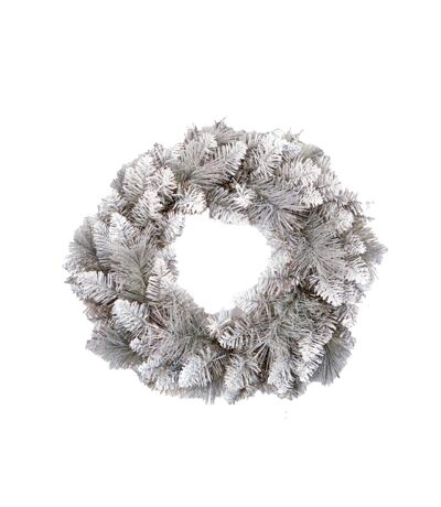 Christmas tipped wreath 50cm silver Premier