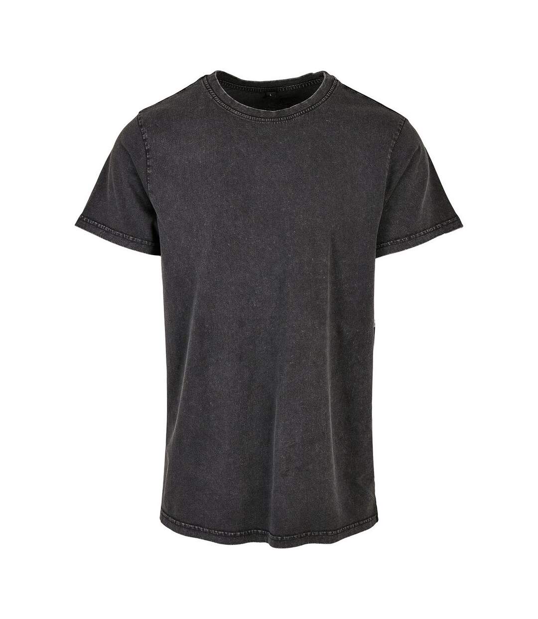 T-shirt Motif/style Délavé À L'acide Adulte Noir Build Your Brand-1