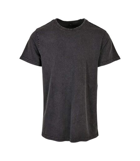 T-shirt Motif/style Délavé À L'acide Adulte Noir Build Your Brand