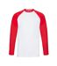 T-shirt Homme Blanc Rouge Fruit Of The Loom-1