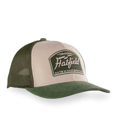 Casquette trucker avec filet bi-matière semi curved avec patch Logo Hatfield