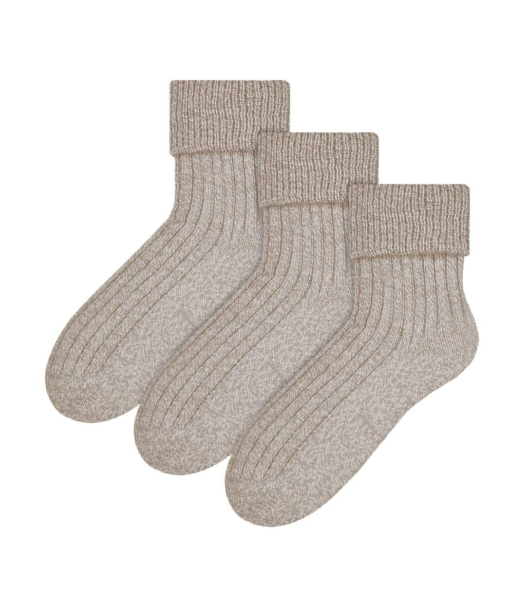 3 Pack Ladies Cosy Wool Bed Socks-1