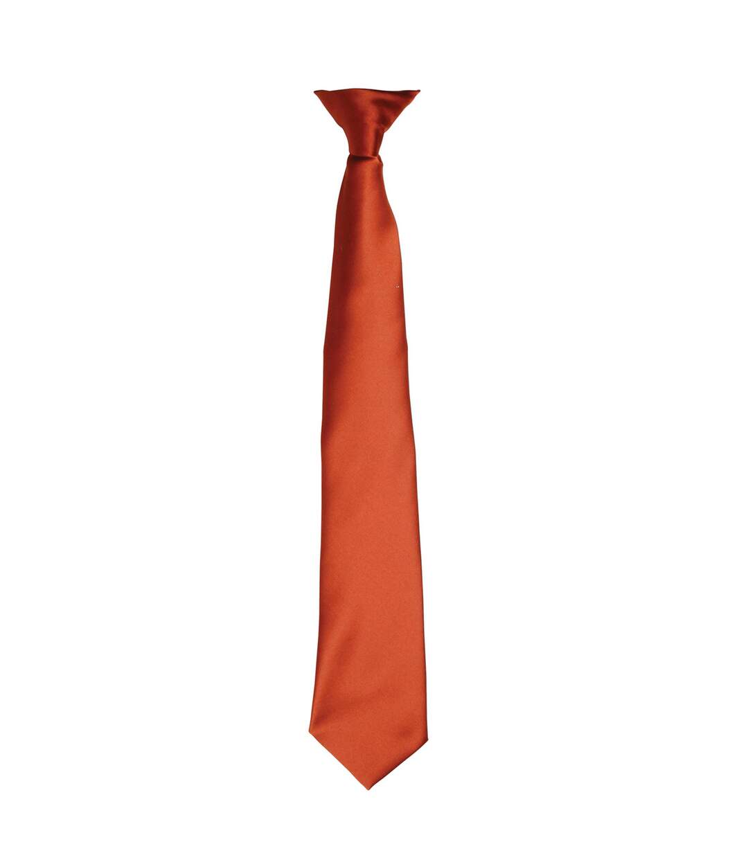 Premier Colours Mens Satin Clip Tie (Chestnut) (One size) - UTRW4407