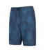 Boardshort À Taille Élastiquée Motif/style Océan Homme Bleu Marine Imprimé Mountain Warehouse-3