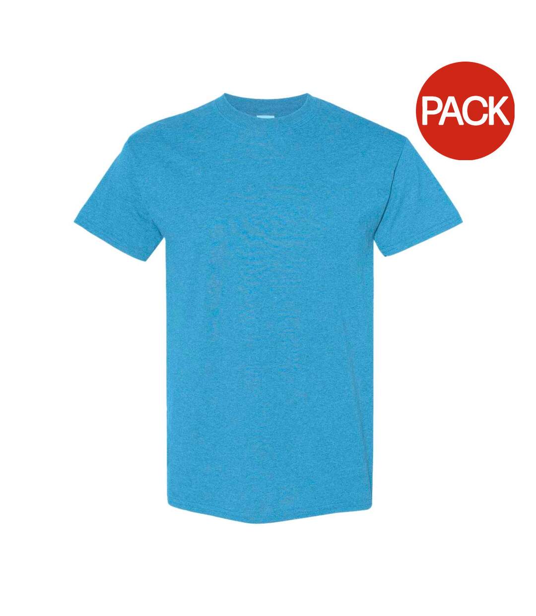 Lot de 5  t-shirts manches courtes hommes bleu saphir chiné Gildan-1