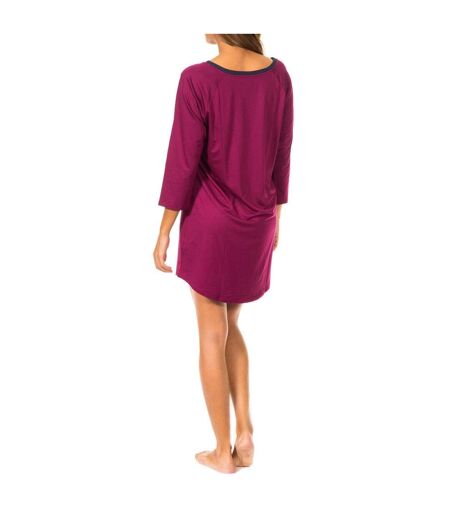 Long-sleeved nightgown with round neck 1487904753 women