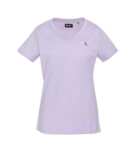 T-Shirt mauve femme schott tsbrodedw