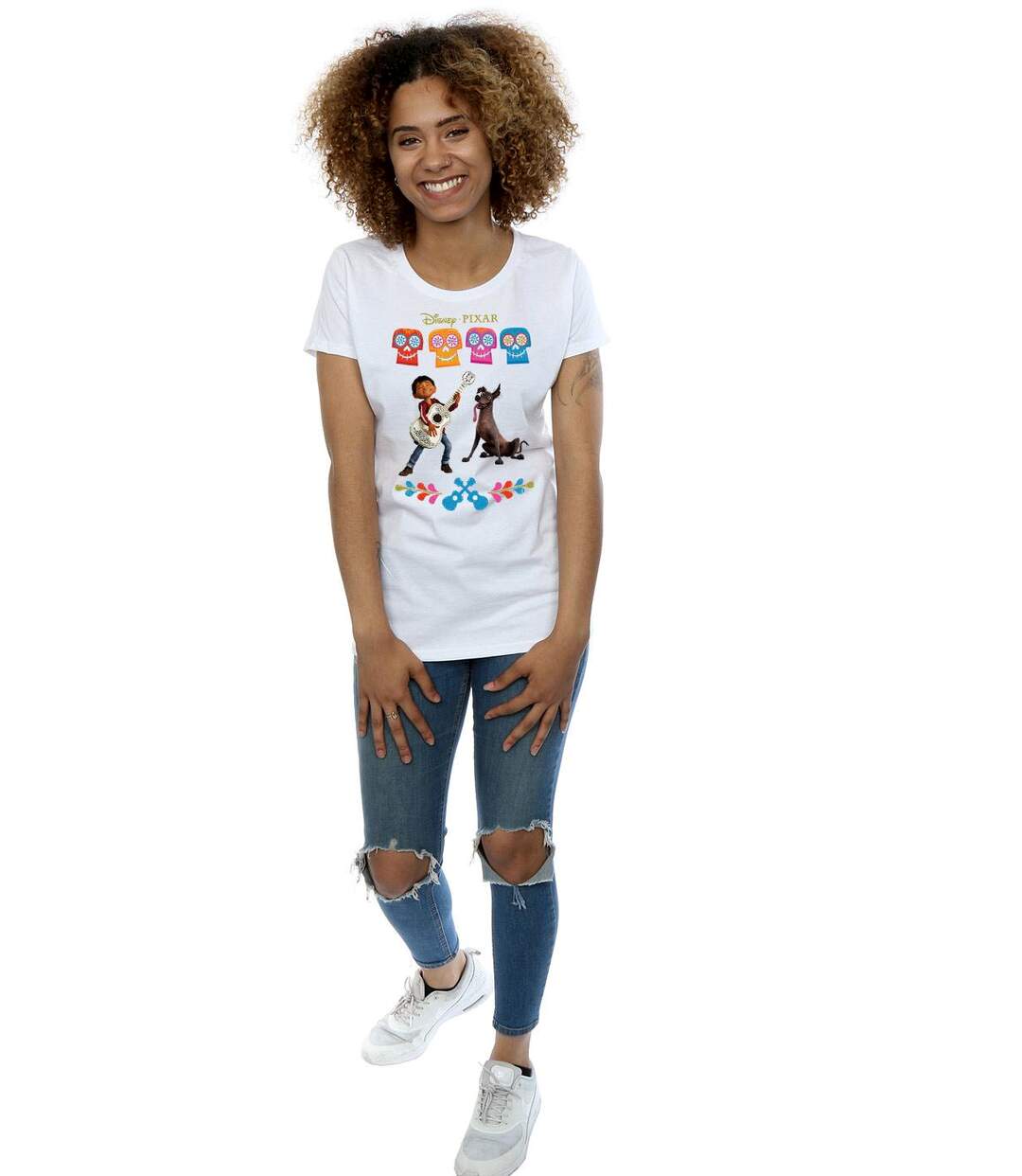 Disney - T-shirt COCO MIGUEL LOGO - Femme (Blanc) - UTBI14188-4