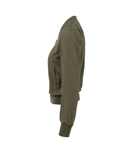 Blouson D'aviateur Femme Olive Foncée Build Your Brand