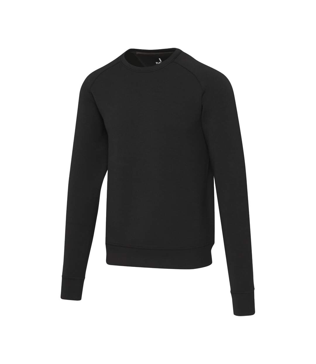 Unisex Adult Interlock Crew Neck Sports Sweatshirt Solid Black Elevate Life-3