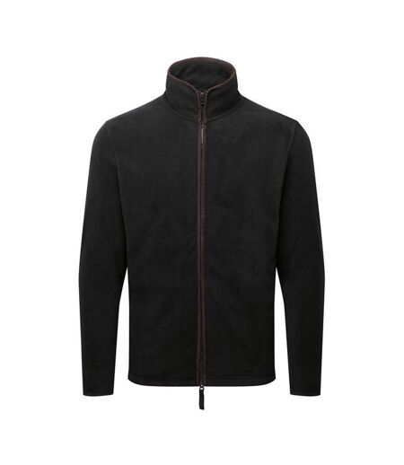 Premier Mens Artisan Fleece Jacket (Black/Brown)