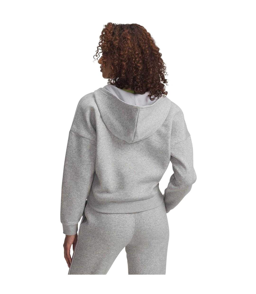 Womens/ladies Rival Hooded Relaxed Fit Sweatshirt Grey Heather Under Armour-2