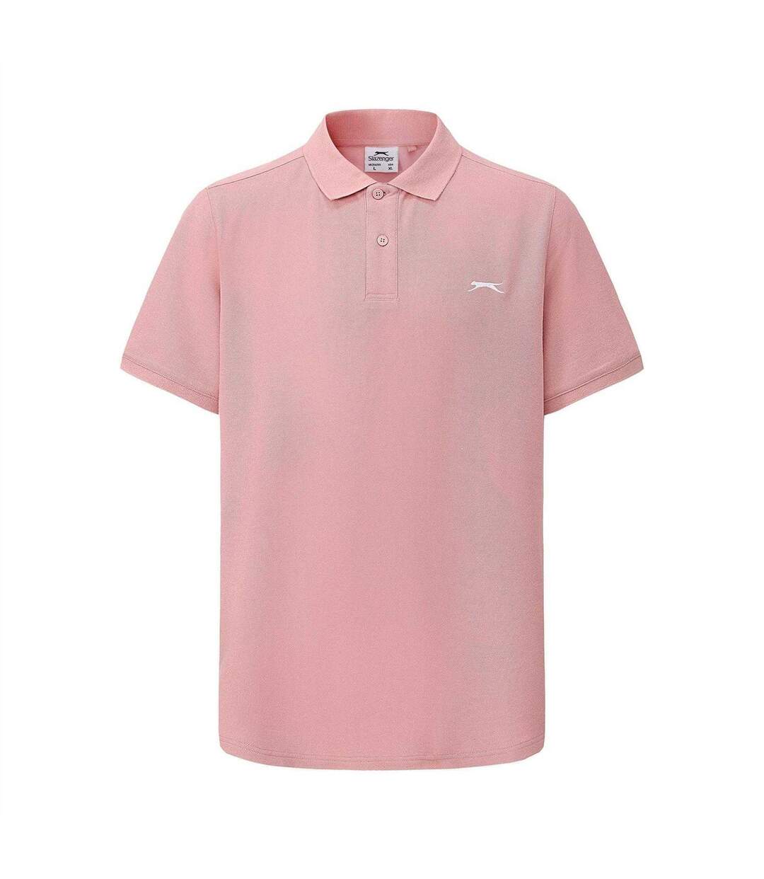Polo Motif/style Logo Brodé Homme Rose Clair Slazenger-1