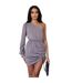 Robe Courte 1 Manche Femme Champignon AX Paris-2