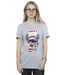 Disney Womens/Ladies Lilo & Stitch Santa's Here - T-shirt boyfriend en coton (Gris sportif) - UTBI30565-2