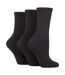 3 Pack Ladies Plain Crew Sport Socks - Soft Cotton Everyday Athletic Socks-1