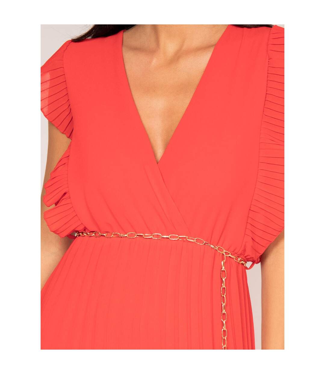 Robe longue fluide avec ceinture ILAST - Dona X Lisa-3