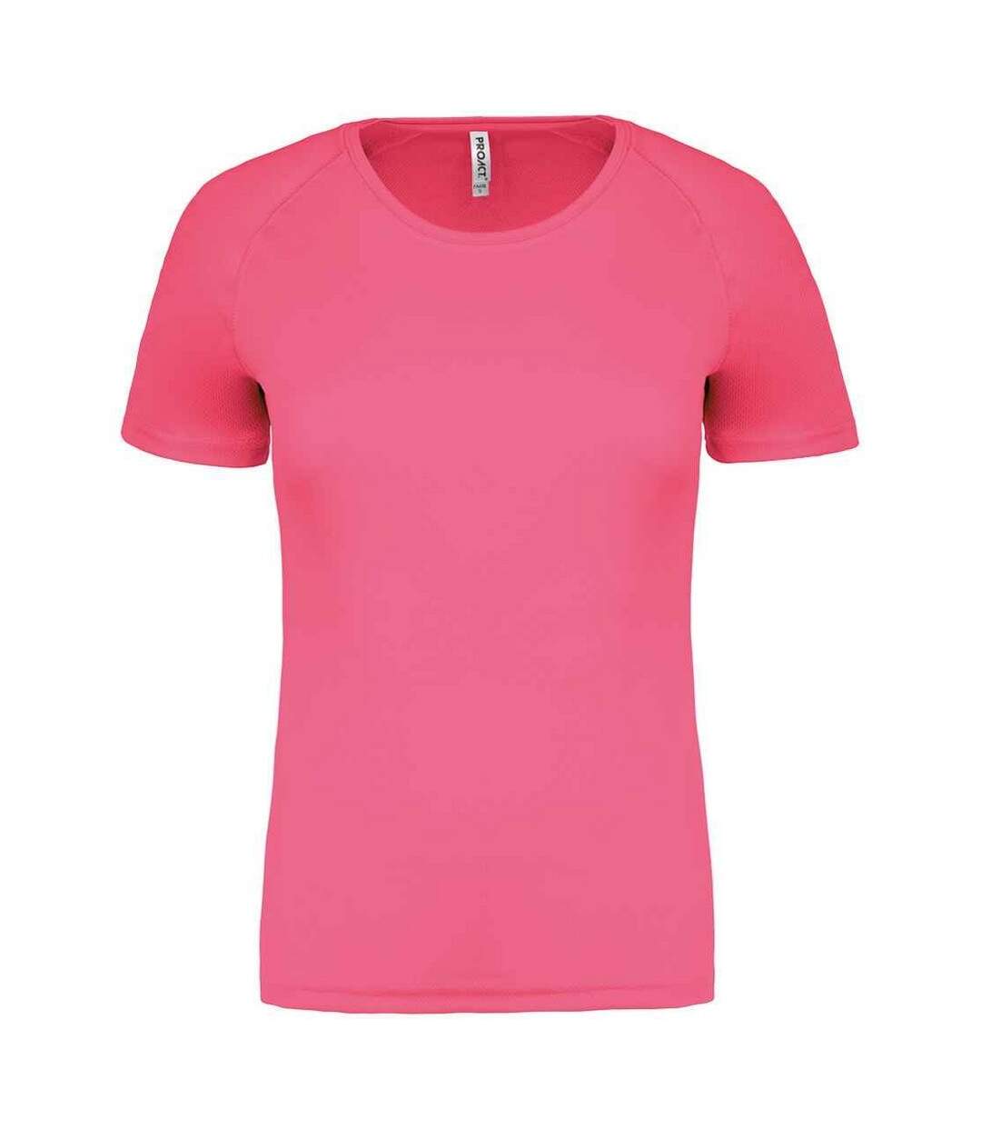 Womens/ladies Performance T-shirt Fluorescent Pink Proact-1