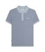 Mens Aw24 Geometric Polo Shirt Dusky Blue Lambretta-2