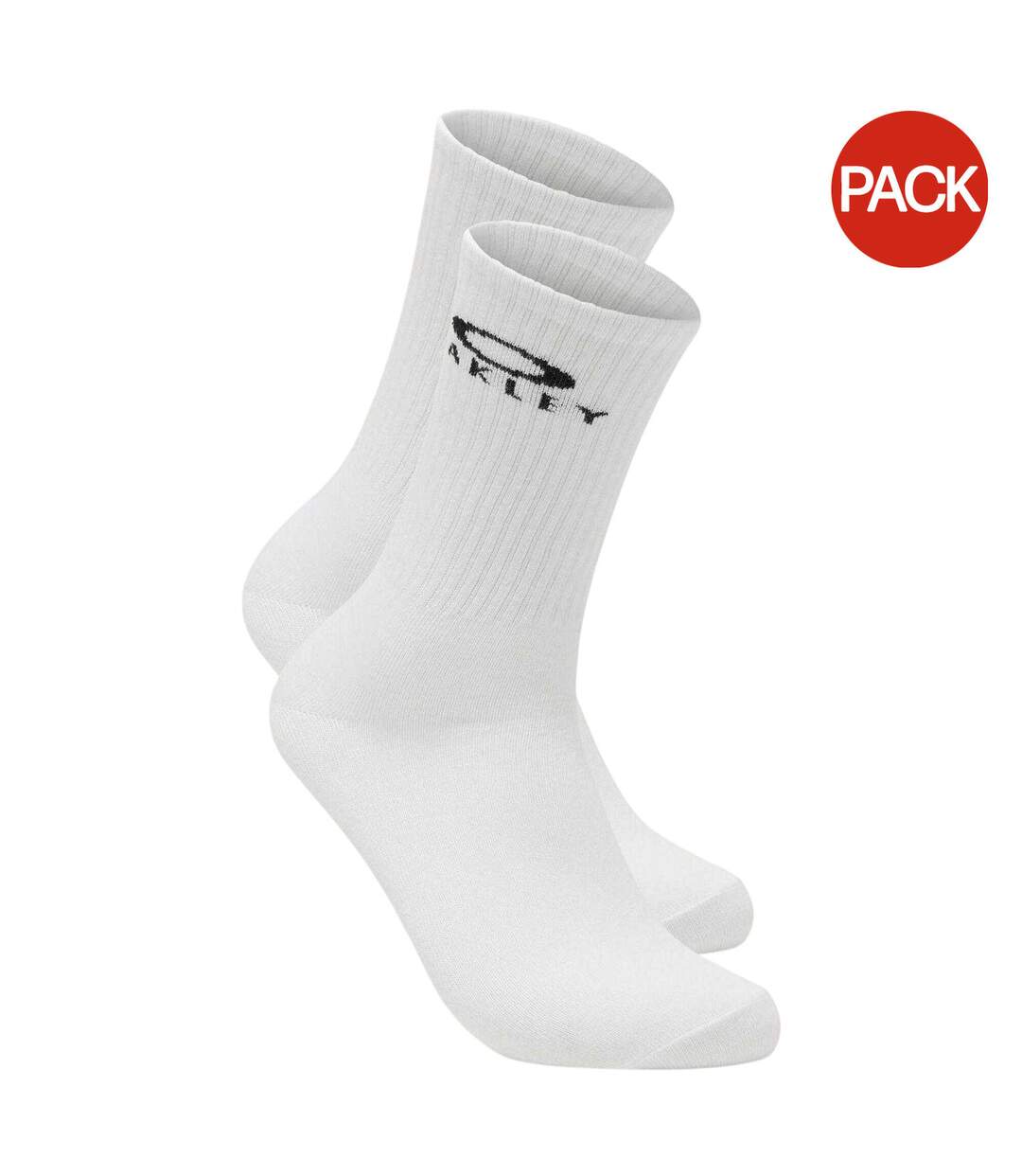 Pack Of 3  Mens Ellipse Crew Socks  White Oakley-1