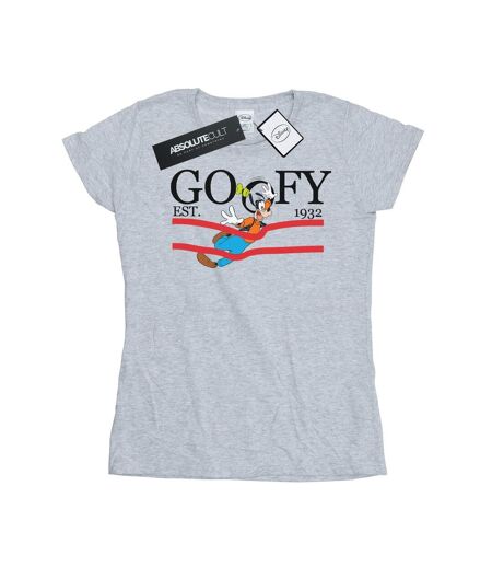 Disney T-shirt en coton Goofy By Nature - Femmes/Dames (Gris sportif) - UTBI32013