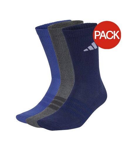 Lot De 3  Chaussettes Adulte Noir Bleu Marine Bleu Adidas