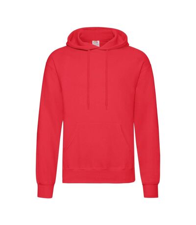 Fruit of the Loom Adults Unisex Classic Hooded Sweatshirt (Red)