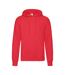 Fruit of the Loom Adults Unisex Classic Hooded Sweatshirt (Red)