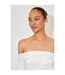 Womens/ladies Satin Bardot Mini Dress Off White Odd Muse-2